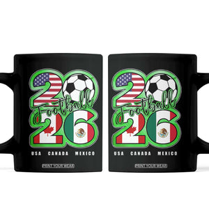 Soccer Football Lover Coffee Mug USA Canada Mexico Pride 26 TS11 Black Print Your Wear