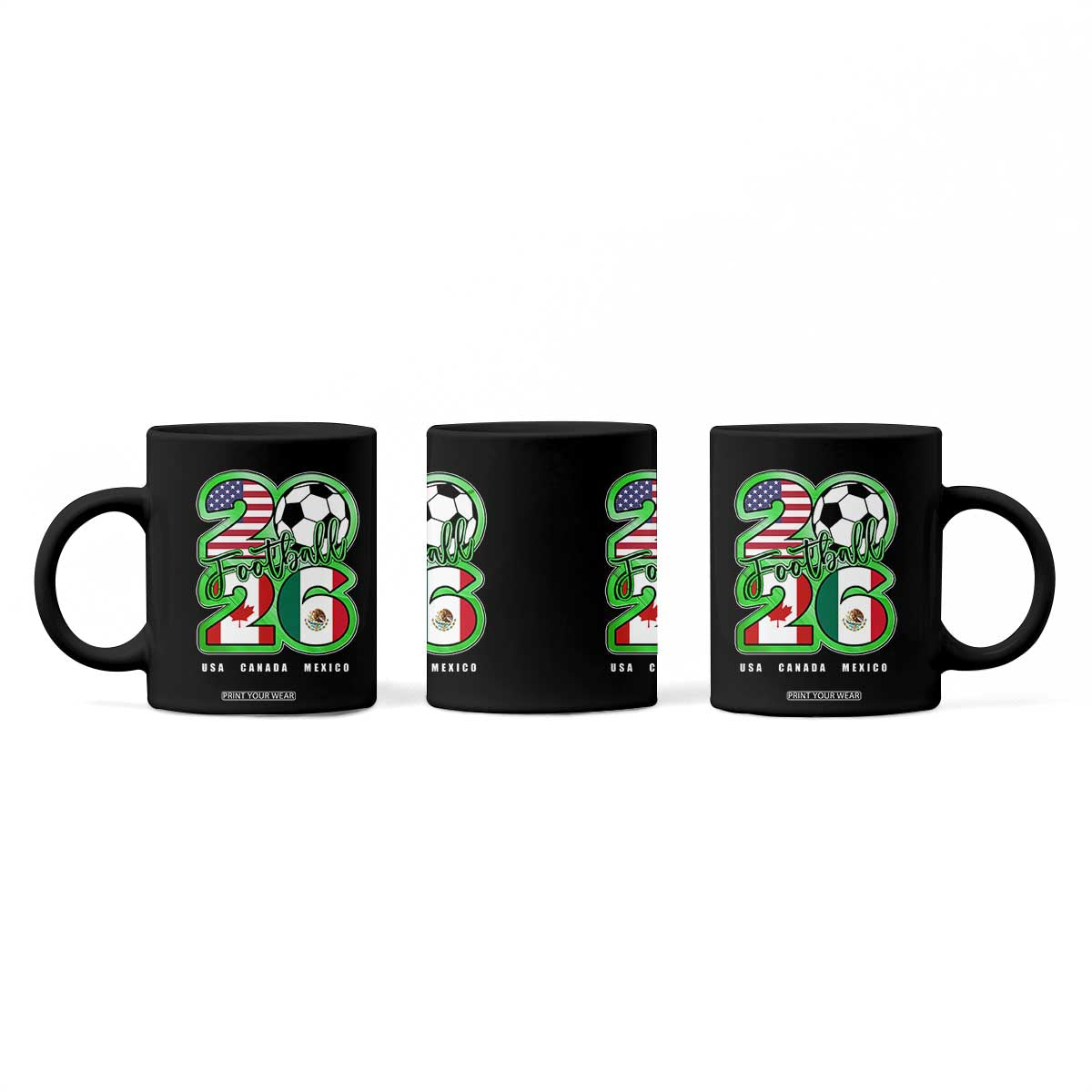 Soccer Football Lover Coffee Mug USA Canada Mexico Pride 26 TS11 Print Your Wear