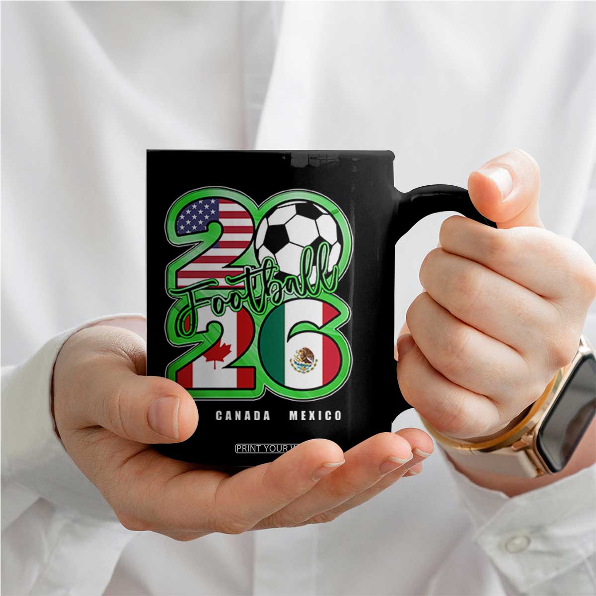 Soccer Football Lover Coffee Mug USA Canada Mexico Pride 26 TS11 Print Your Wear