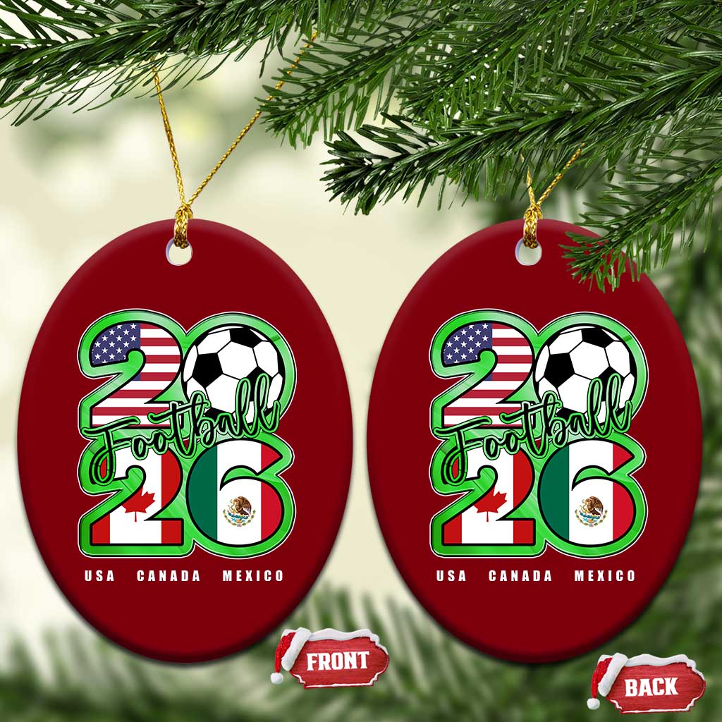 Soccer Football Lover Ceramic Ornament USA Canada Mexico Pride 26 TS11 Print Your Wear