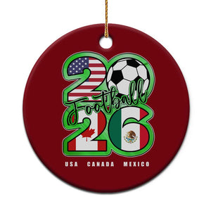 Soccer Football Lover Ceramic Ornament USA Canada Mexico Pride 26 TS11 1pc Red Print Your Wear