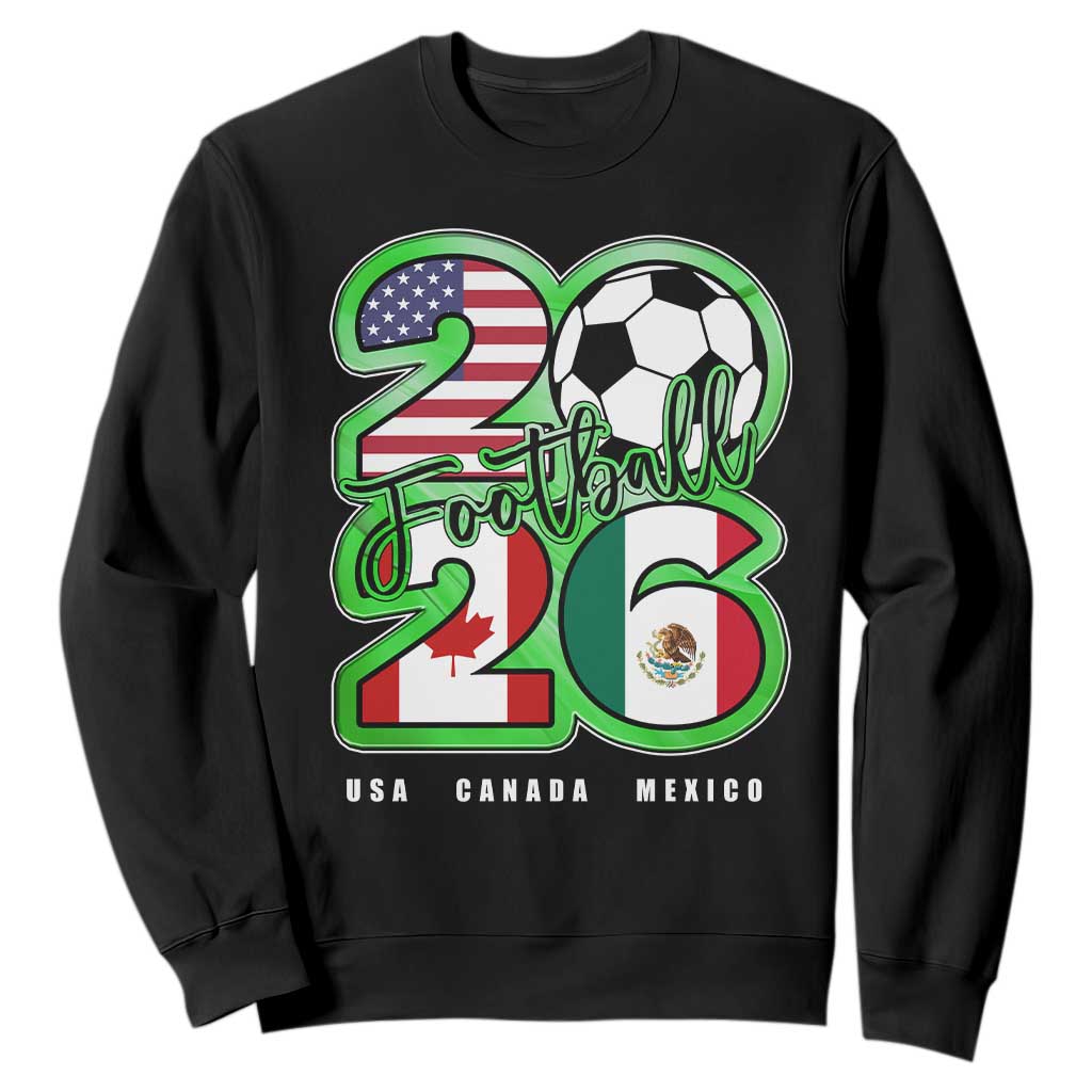 Soccer Football Lover Sweatshirt USA Canada Mexico Pride 26 TS11 Black Print Your Wear