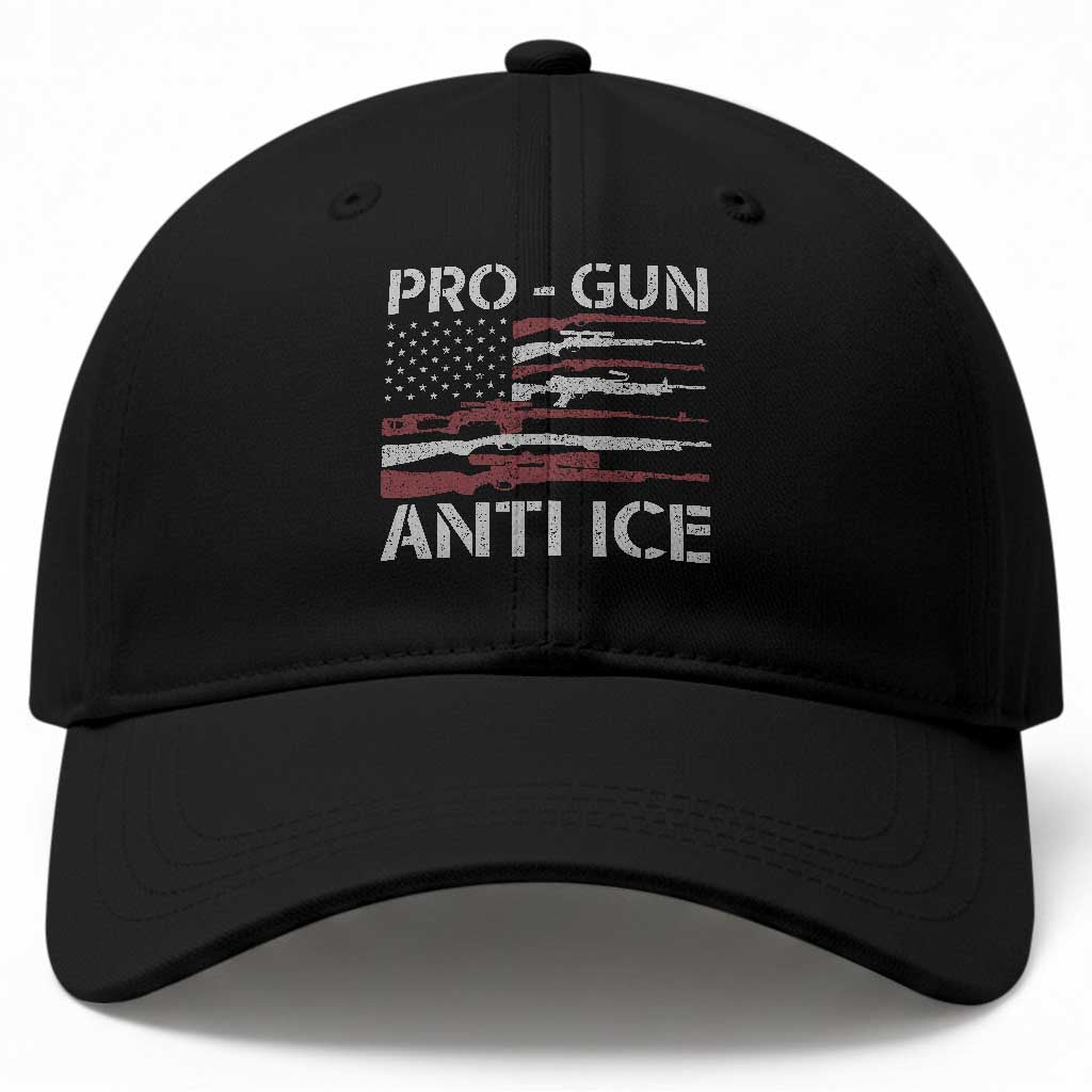 Pro Gun Anti Ice Baseball Cap Vintage American Flag 2nd Amendment Support TS11 Print Your Wear