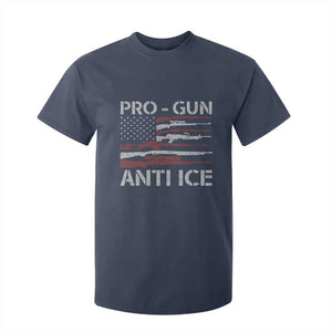 Pro Gun Anti Ice T Shirt For Kid Vintage American Flag 2nd Amendment Support TS11 Navy Print Your Wear