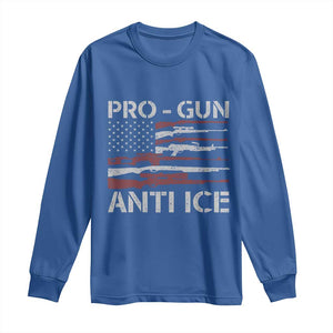 Pro Gun Anti Ice Long Sleeve Shirt Vintage American Flag 2nd Amendment Support TS11 Royal Blue Print Your Wear