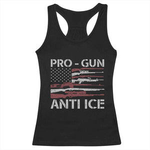 Pro Gun Anti Ice Racerback Tank Top Vintage American Flag 2nd Amendment Support TS11 Black Print Your Wear