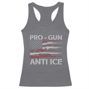 Pro Gun Anti Ice Racerback Tank Top Vintage American Flag 2nd Amendment Support TS11 Charcoal Print Your Wear