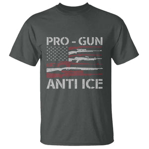 Pro Gun Anti Ice T Shirt Vintage American Flag 2nd Amendment Support TS11 Dark Heather Print Your Wear