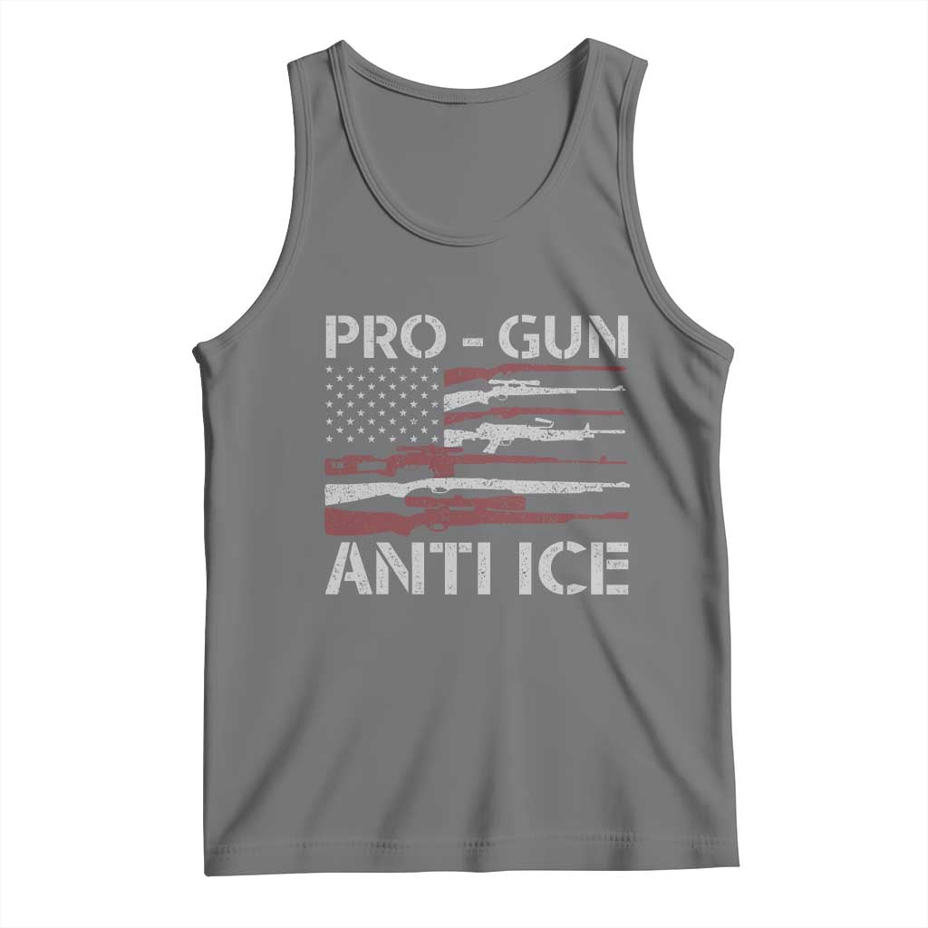 Pro Gun Anti Ice Tank Top Vintage American Flag 2nd Amendment Support TS11 Black Heather Print Your Wear