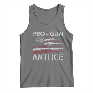 Pro Gun Anti Ice Tank Top Vintage American Flag 2nd Amendment Support TS11 Black Heather Print Your Wear