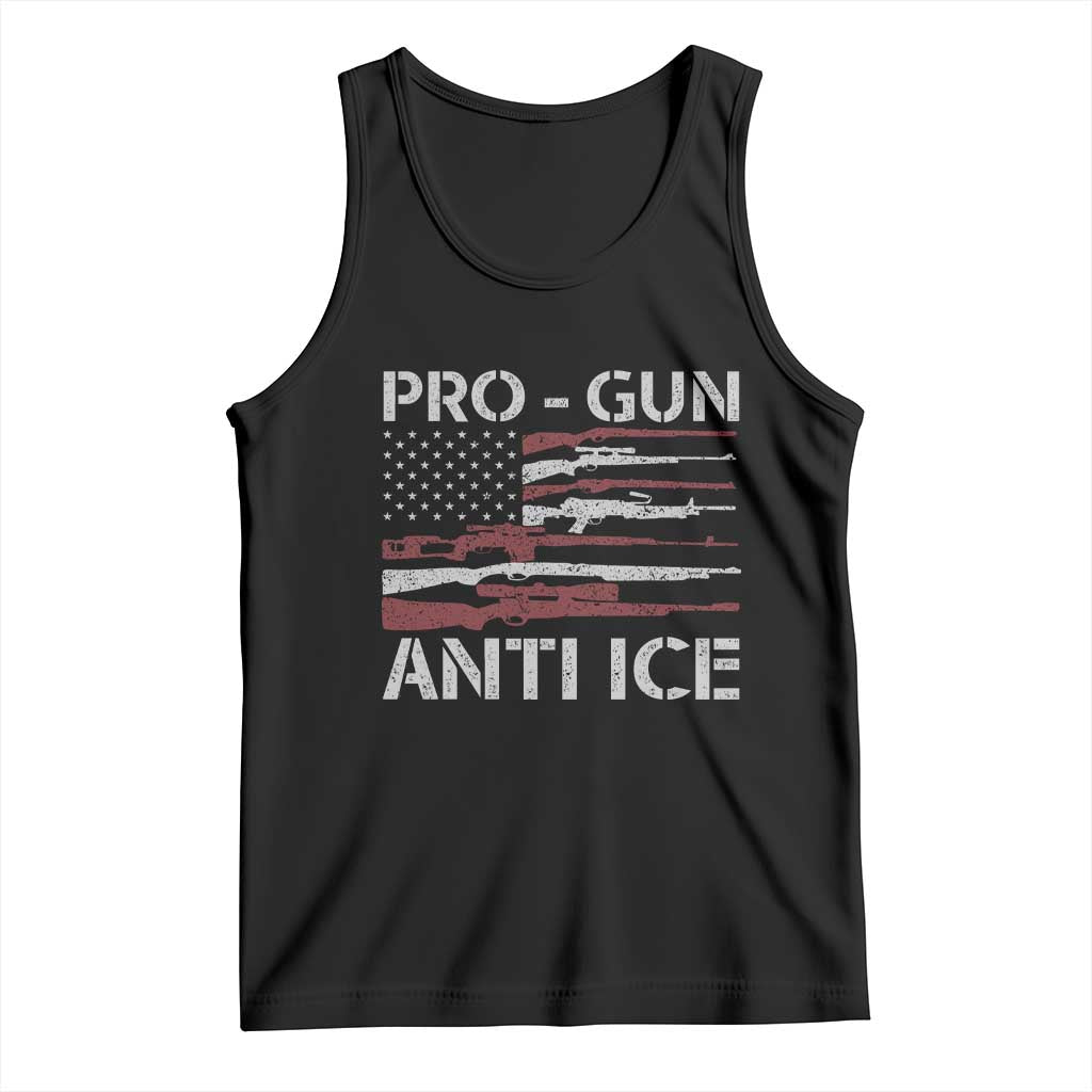 Pro Gun Anti Ice Tank Top Vintage American Flag 2nd Amendment Support TS11 Black Print Your Wear