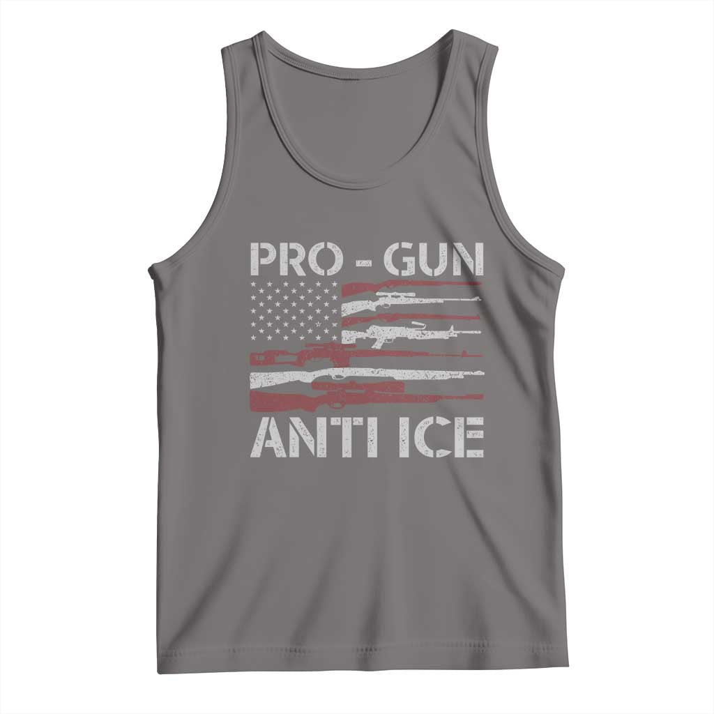 Pro Gun Anti Ice Tank Top Vintage American Flag 2nd Amendment Support TS11 Deep Heather Print Your Wear