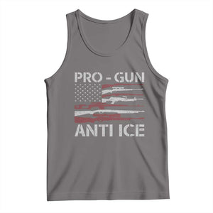 Pro Gun Anti Ice Tank Top Vintage American Flag 2nd Amendment Support TS11 Deep Heather Print Your Wear