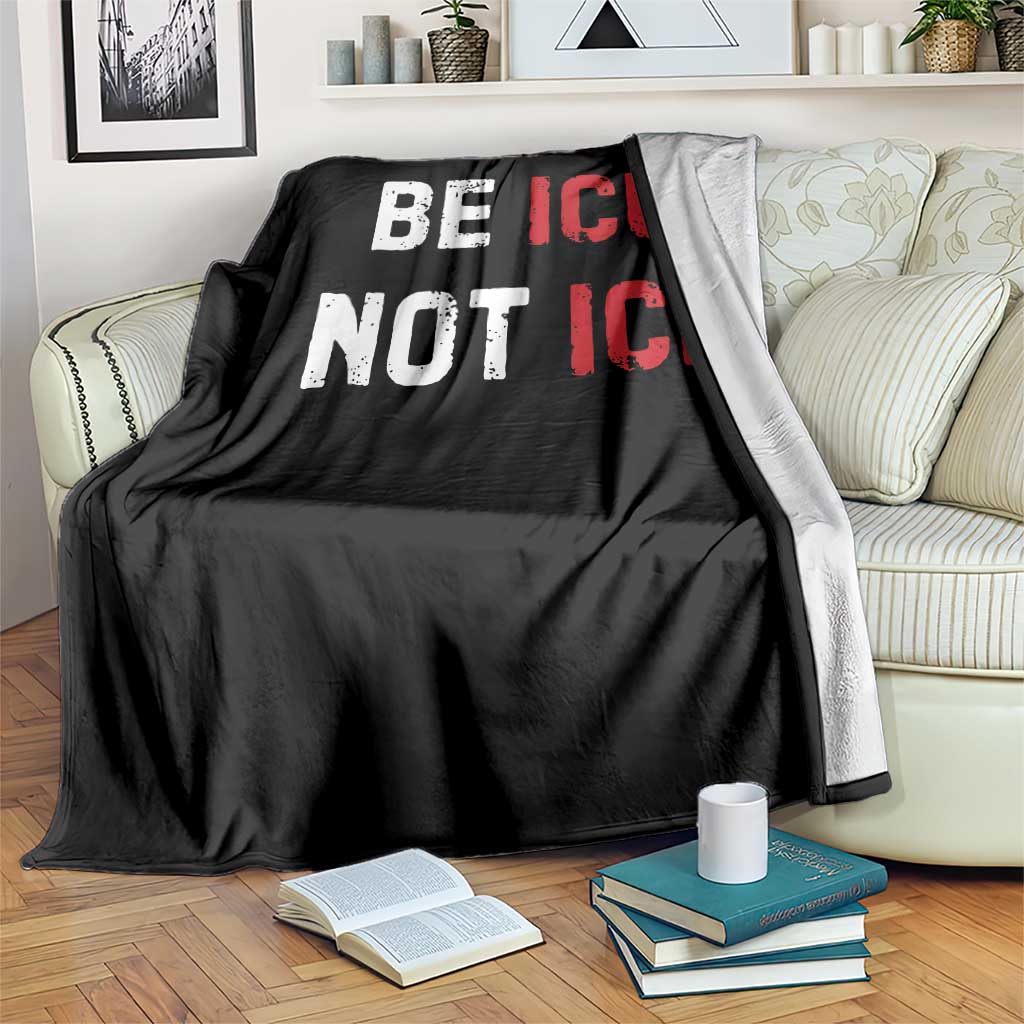Be ICU Not ICE Throw Blanket Alex Pretti Memorial Tribute Minneapolis 2026 TS11 Print Your Wear
