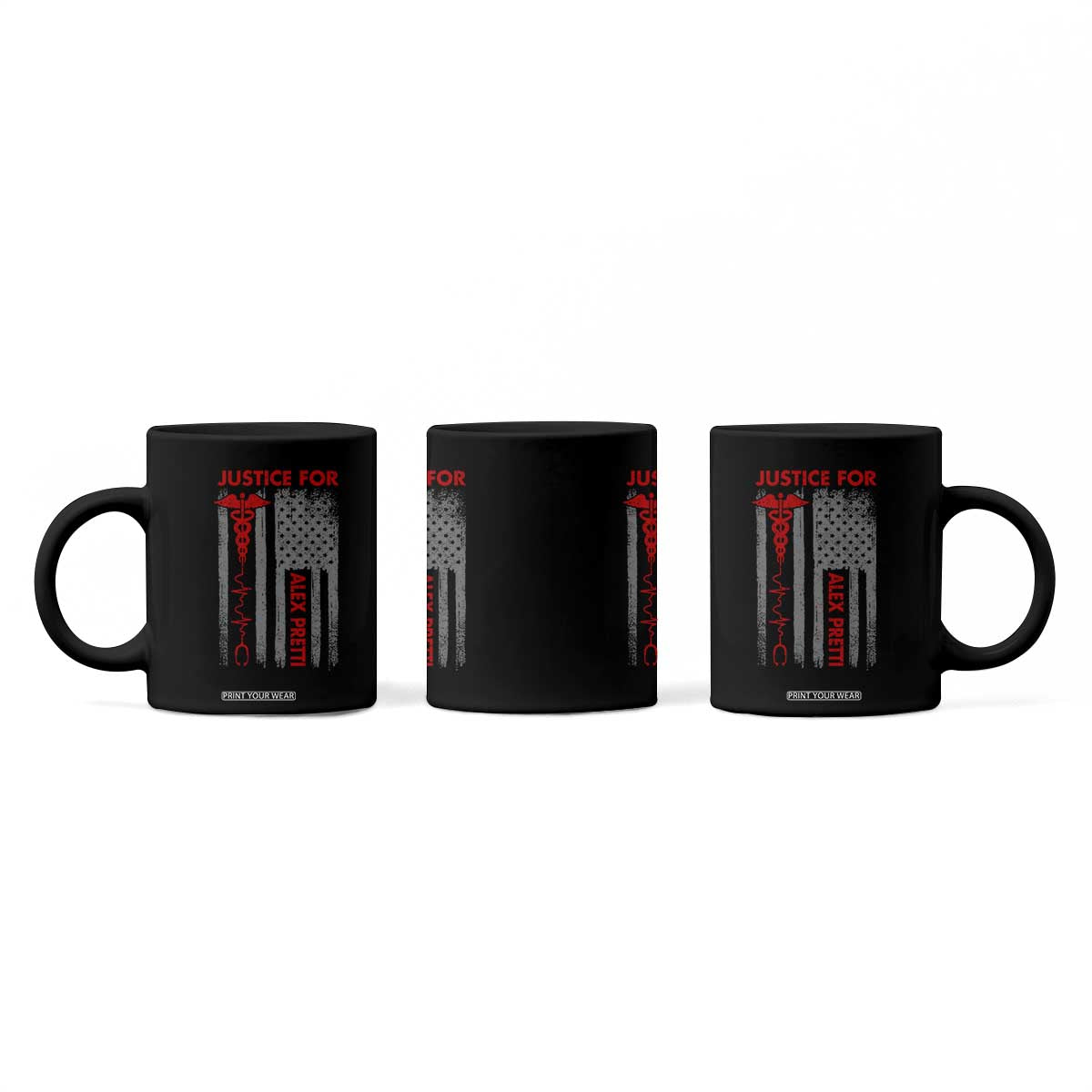 Justice For Alex Pretti Coffee Mug Minneapolis Tribute 2026 ICU Nurse American Flag TS11 Print Your Wear