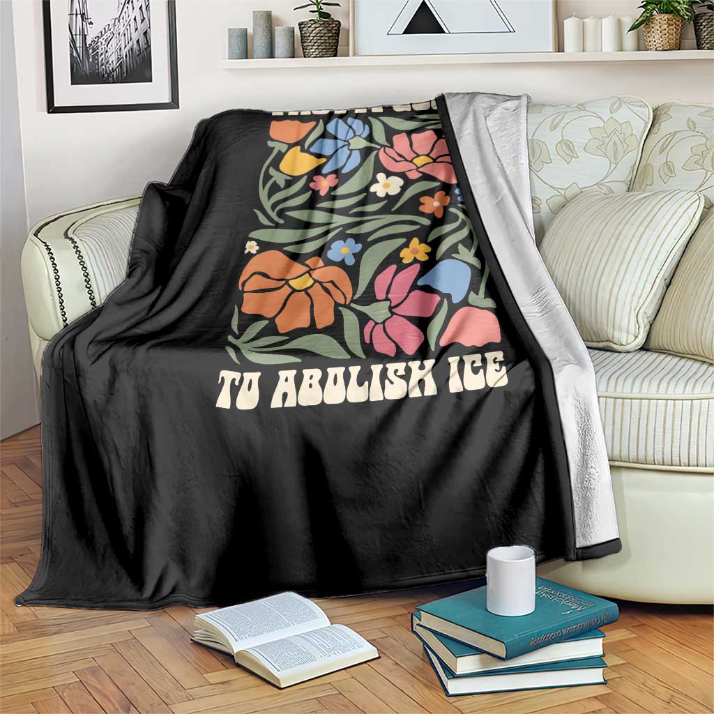 Pretti Good To Abolish Ice Throw Blanket Minneapolis Protest Political Statement Retro Floral TS11 Print Your Wear