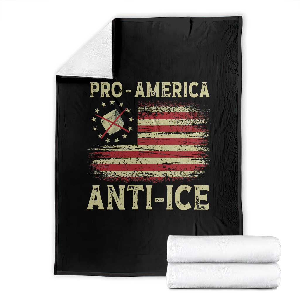 Pro American Anti Ice Throw Blanket Resist Protest Support Immigrants Refugee TS11 Black Print Your Wear