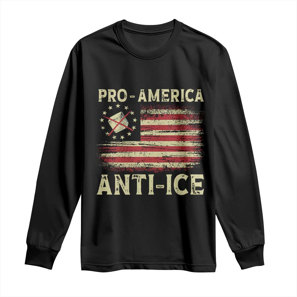 Pro American Anti Ice Long Sleeve Shirt Resist Protest Support Immigrants Refugee TS11 Black Print Your Wear