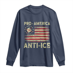 Pro American Anti Ice Long Sleeve Shirt Resist Protest Support Immigrants Refugee TS11 Navy Print Your Wear