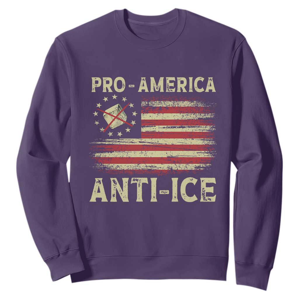 Pro American Anti Ice Sweatshirt Resist Protest Support Immigrants Refugee TS11 Purple Print Your Wear