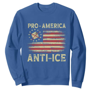 Pro American Anti Ice Sweatshirt Resist Protest Support Immigrants Refugee TS11 Royal Blue Print Your Wear