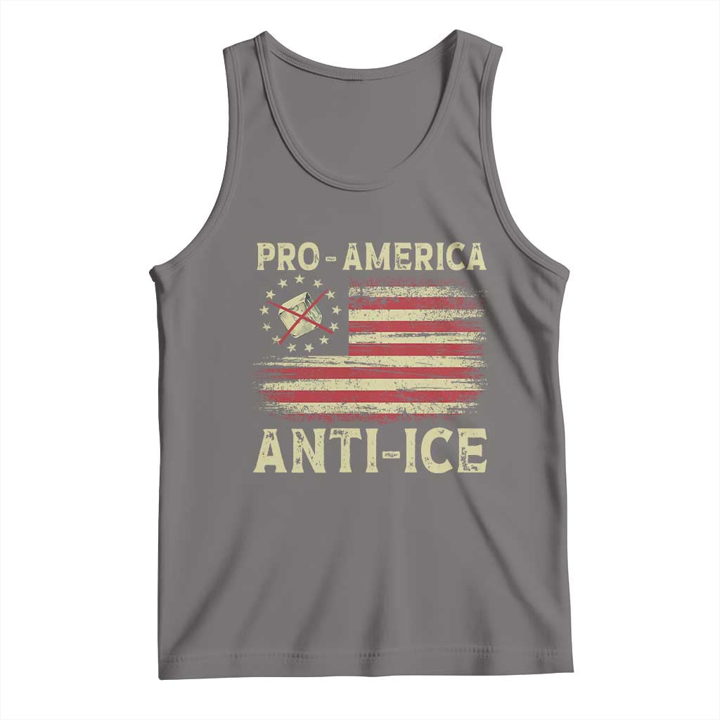Pro American Anti Ice Tank Top Resist Protest Support Immigrants Refugee TS11 Deep Heather Print Your Wear