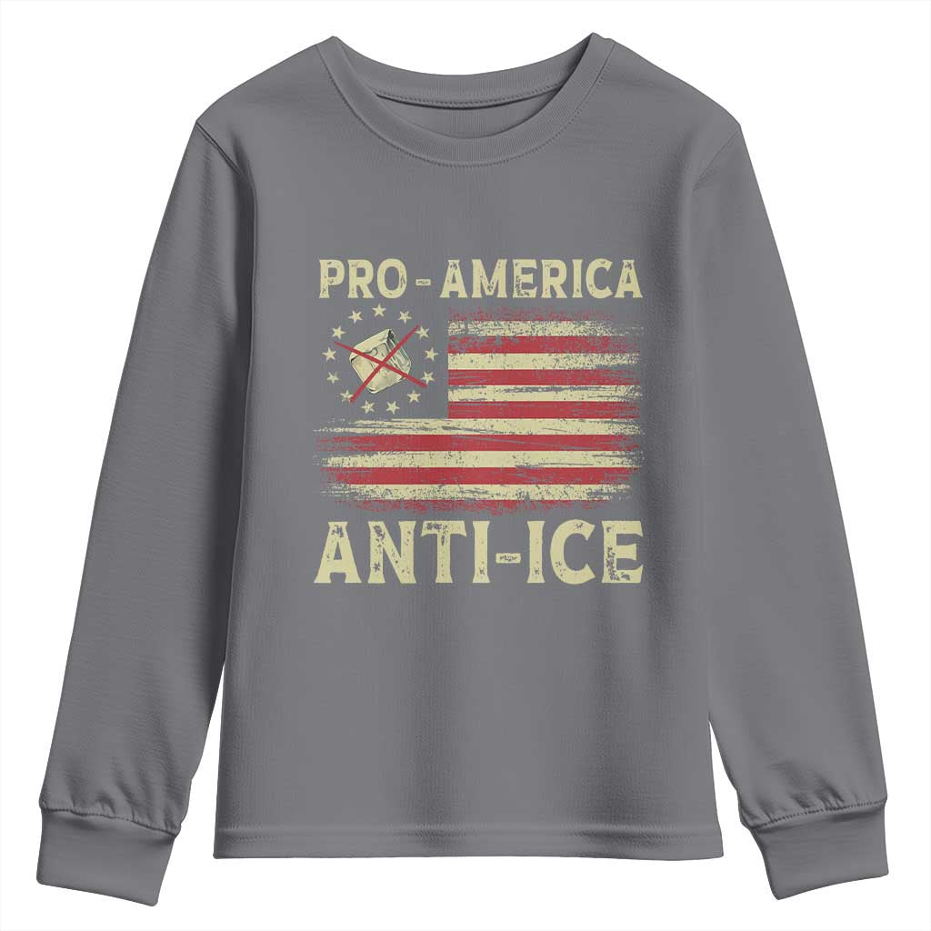 Pro American Anti Ice Youth Sweatshirt Resist Protest Support Immigrants Refugee TS11 Charcoal Print Your Wear