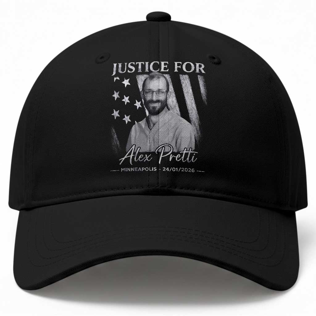 Justice For Alex Pretti Baseball Cap Minneapolis Tribute 2026 Vintage American Flag TS11 Print Your Wear