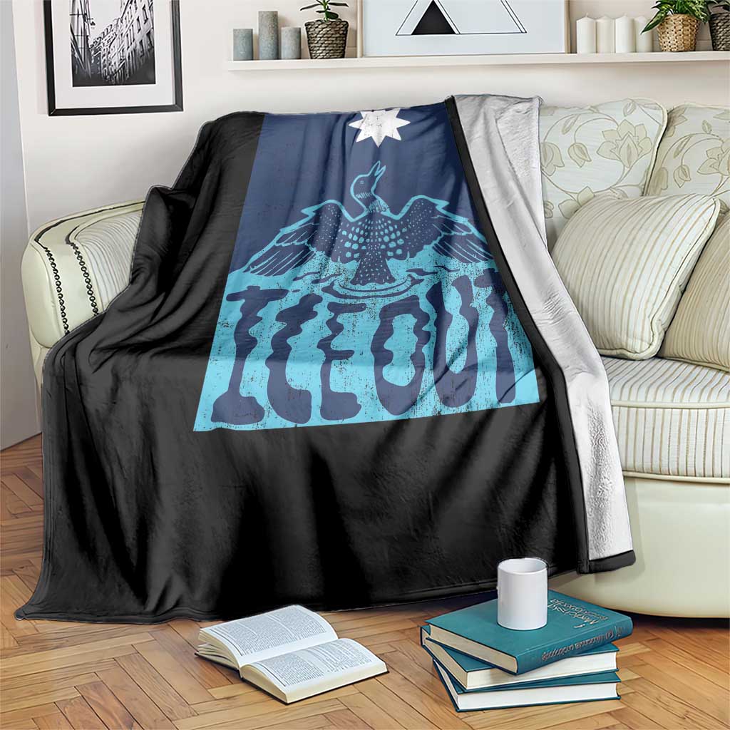 Ice Out Minnesota Loon Throw Blanket MN State Protest TS11 Print Your Wear