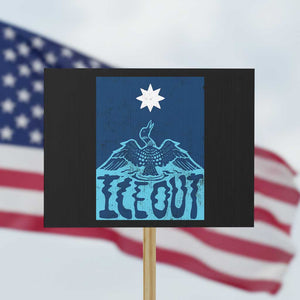 Ice Out Minnesota Loon Protest Sign MN State Protest TS11 Horizontal 18" × 24" Black Print Your Wear
