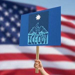 Ice Out Minnesota Loon Protest Sign MN State Protest TS11 Horizontal 18" × 24" Blue Print Your Wear