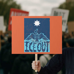 Ice Out Minnesota Loon Protest Sign MN State Protest TS11 Horizontal 18" × 24" Orange Print Your Wear