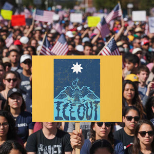 Ice Out Minnesota Loon Protest Sign MN State Protest TS11 Horizontal 18" × 24" Yellow Print Your Wear