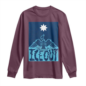Ice Out Minnesota Loon Long Sleeve Shirt MN State Protest TS11 Maroon Print Your Wear