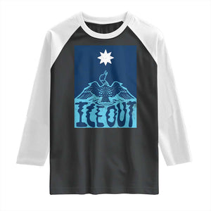 Ice Out Minnesota Loon Raglan Shirt MN State Protest TS11 Black White Print Your Wear