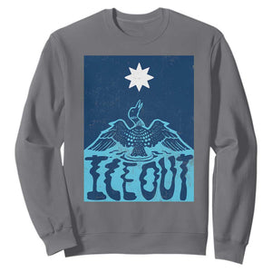 Ice Out Minnesota Loon Sweatshirt MN State Protest TS11 Charcoal Print Your Wear