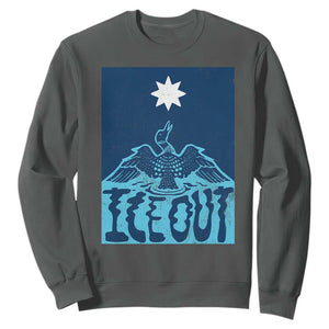 Ice Out Minnesota Loon Sweatshirt MN State Protest TS11 Dark Heather Print Your Wear