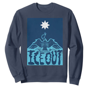 Ice Out Minnesota Loon Sweatshirt MN State Protest TS11 Navy Print Your Wear
