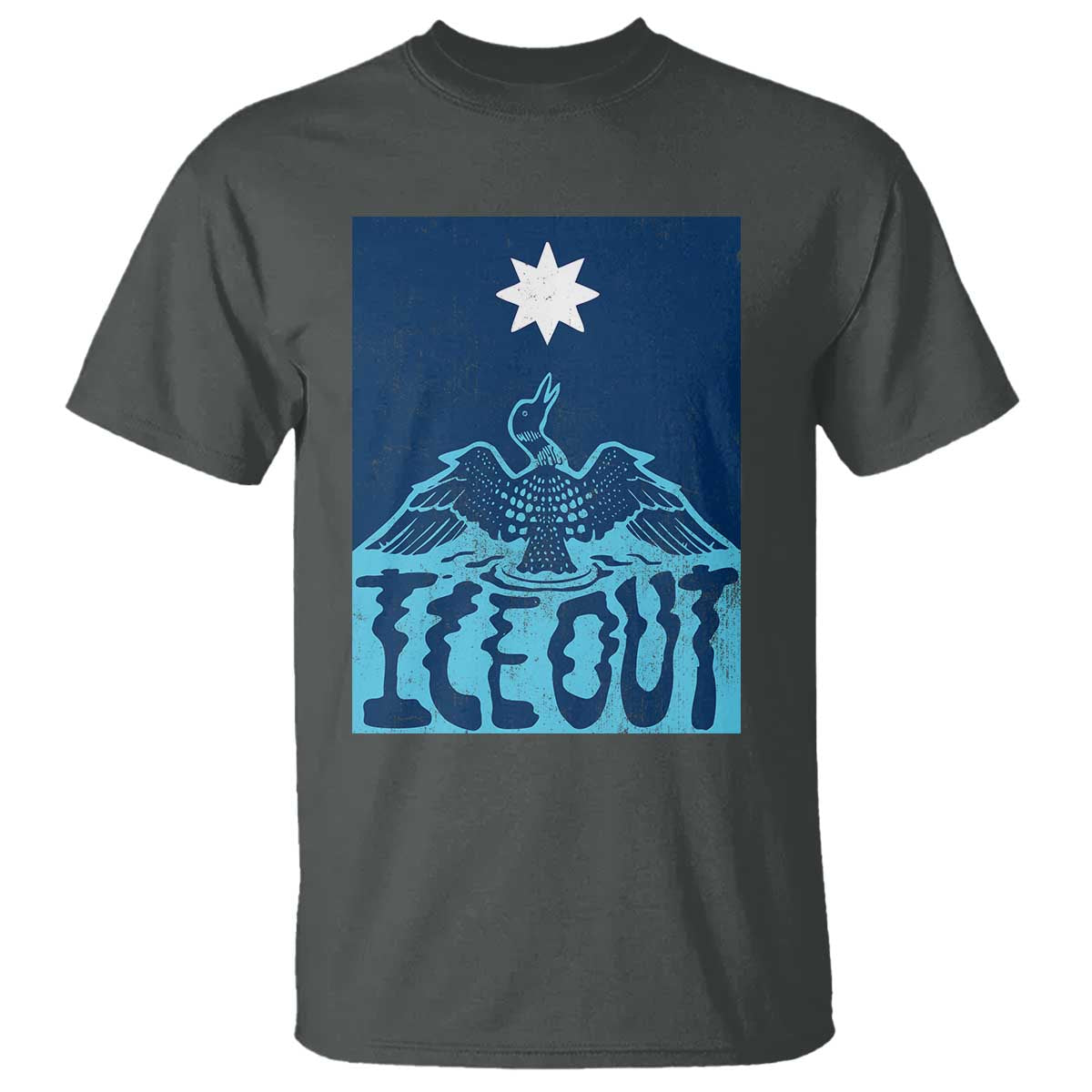 Ice Out Minnesota Loon T Shirt MN State Protest TS11 Dark Heather Print Your Wear