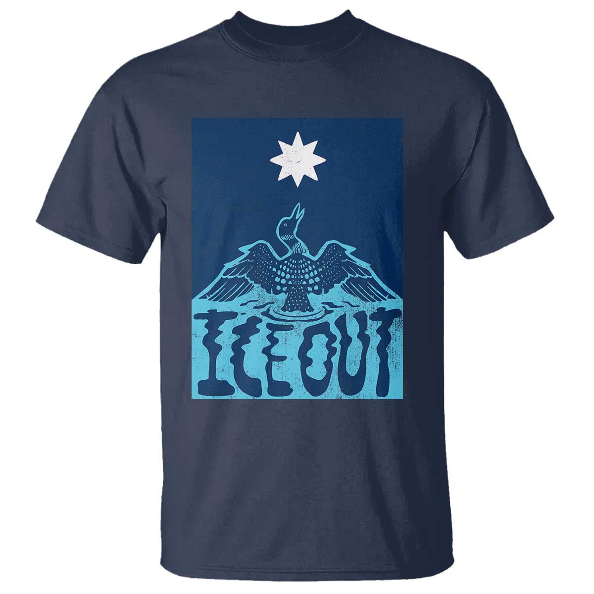 Ice Out Minnesota Loon T Shirt MN State Protest TS11 Navy Print Your Wear
