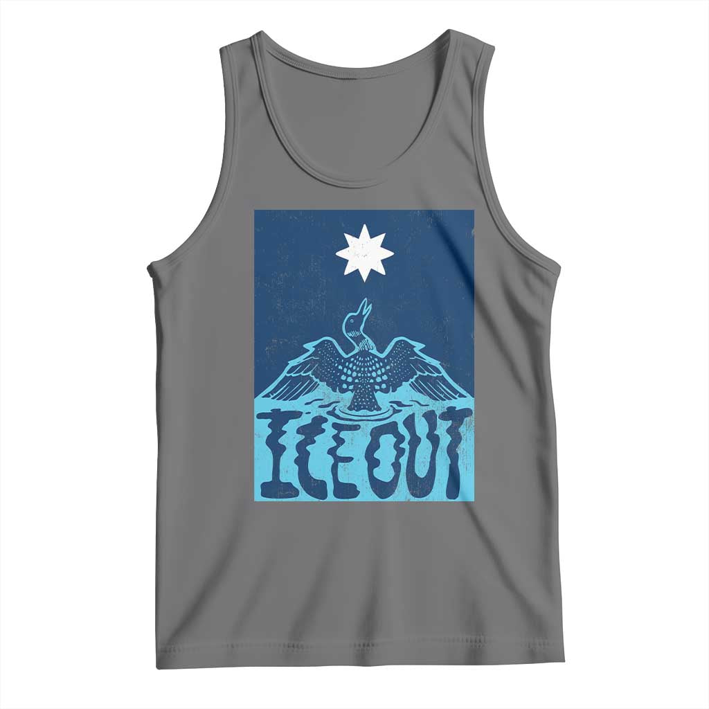Ice Out Minnesota Loon Tank Top MN State Protest TS11 Black Heather Print Your Wear