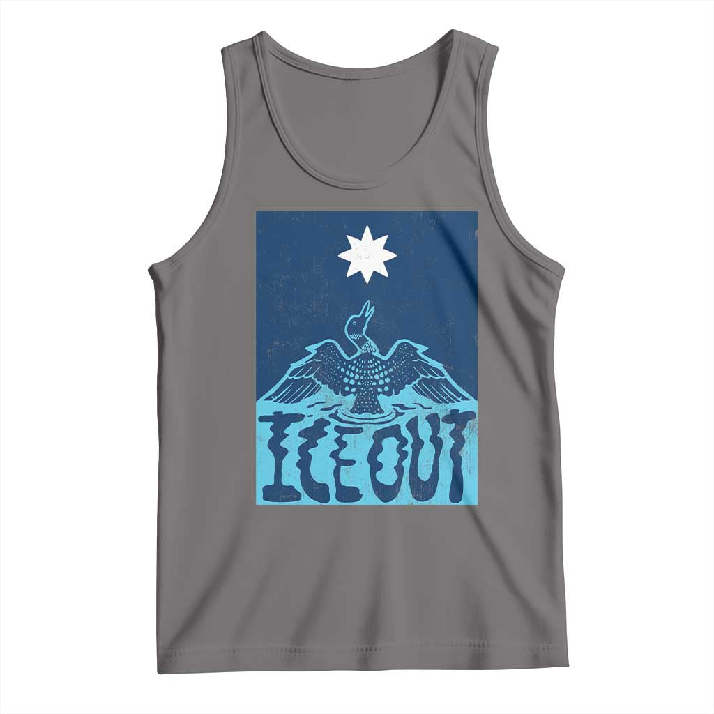 Ice Out Minnesota Loon Tank Top MN State Protest TS11 Deep Heather Print Your Wear