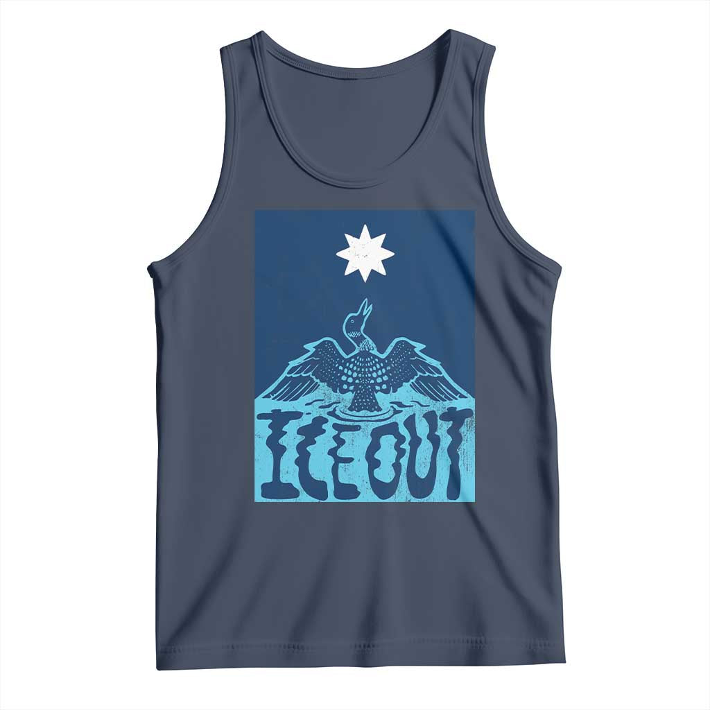 Ice Out Minnesota Loon Tank Top MN State Protest TS11 Navy Print Your Wear