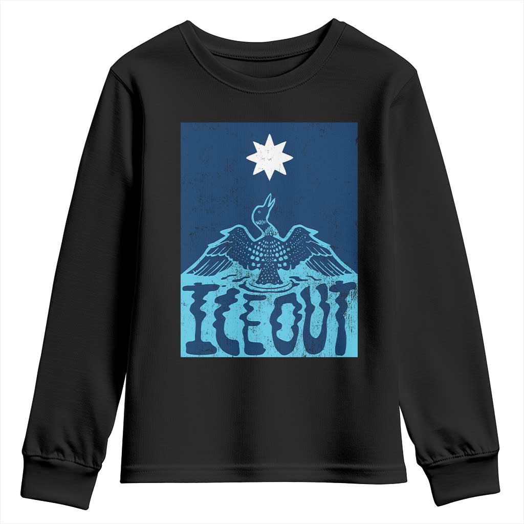 Ice Out Minnesota Loon Youth Sweatshirt MN State Protest TS11 Black Print Your Wear