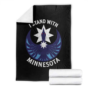 I Stand With Minnesota Throw Blanket Rebel Common Loon Minnesota Protest TS11 Black Print Your Wear