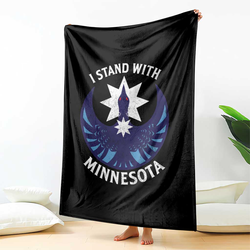 I Stand With Minnesota Throw Blanket Rebel Common Loon Minnesota Protest TS11 Print Your Wear