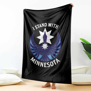 I Stand With Minnesota Throw Blanket Rebel Common Loon Minnesota Protest TS11 Print Your Wear