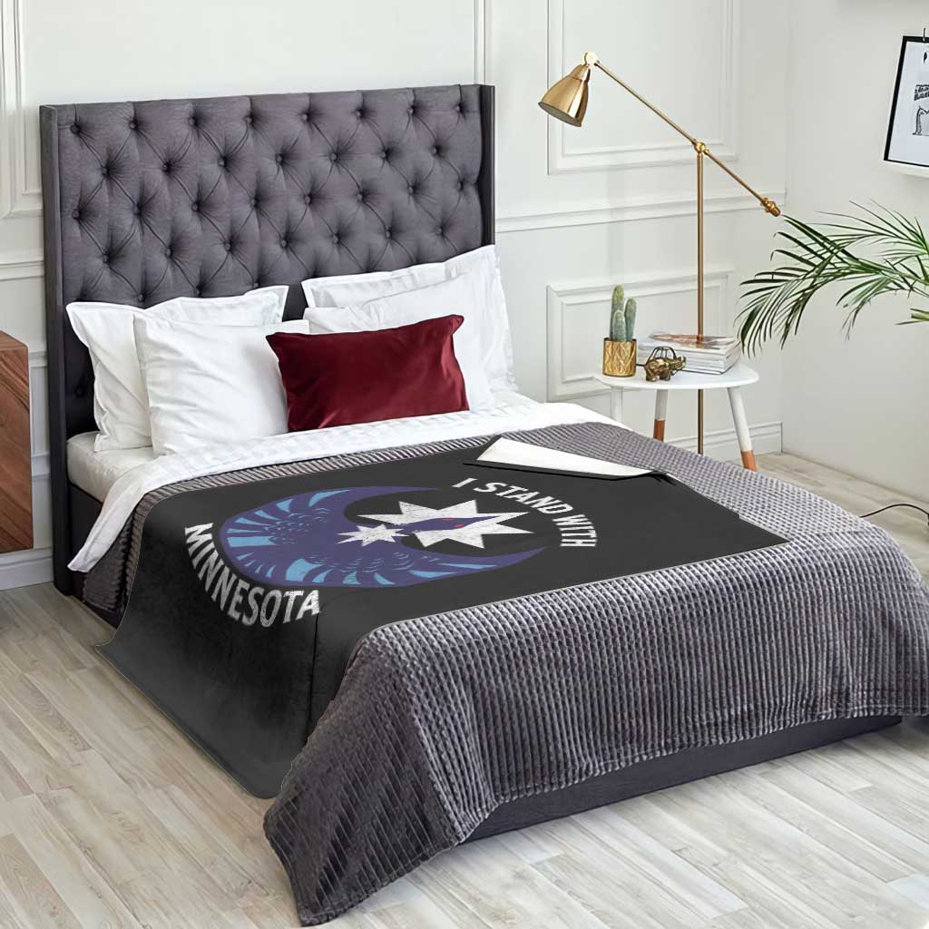 I Stand With Minnesota Throw Blanket Rebel Common Loon Minnesota Protest TS11 Print Your Wear