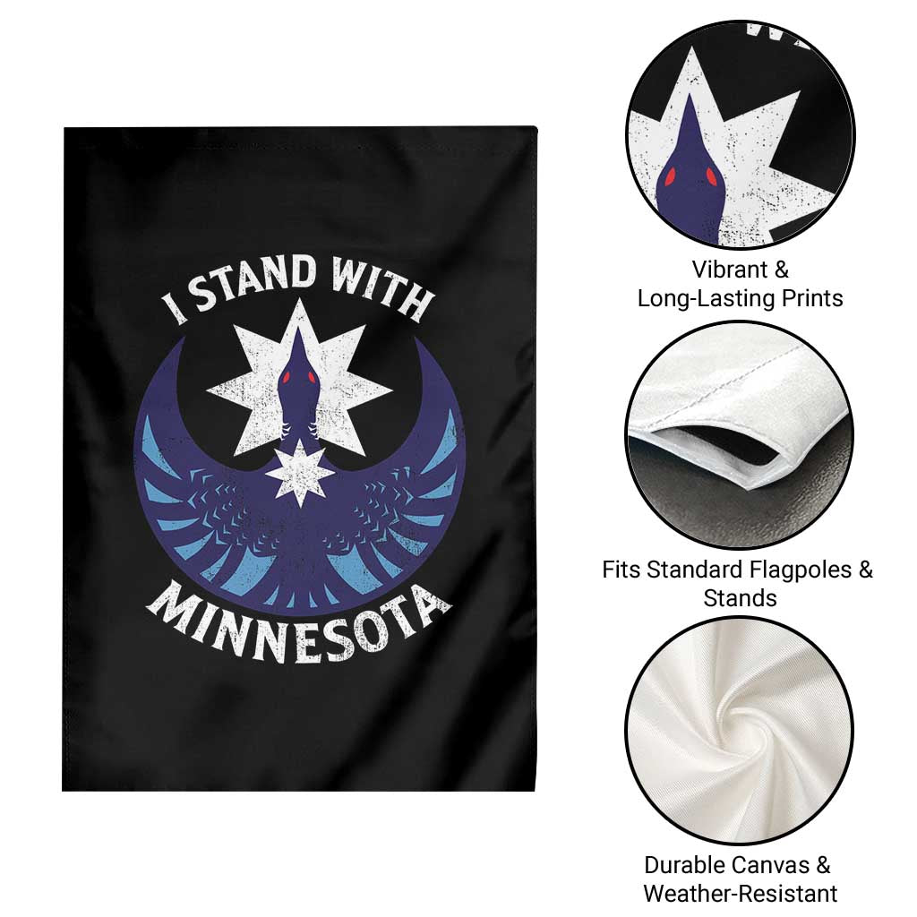 I Stand With Minnesota Garden Flag Rebel Common Loon Minnesota Protest TS11 Print Your Wear