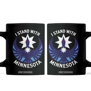 I Stand With Minnesota Coffee Mug Rebel Common Loon Minnesota Protest TS11 Black Print Your Wear